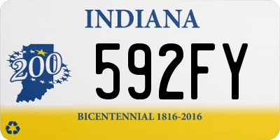 IN license plate 592FY