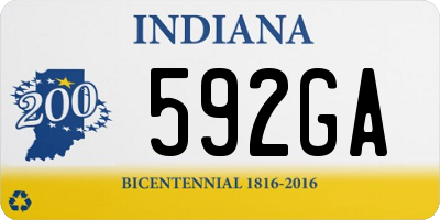 IN license plate 592GA