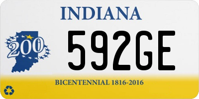 IN license plate 592GE