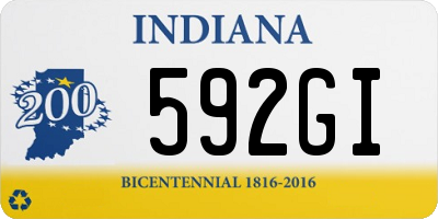 IN license plate 592GI