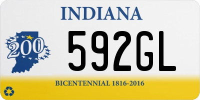 IN license plate 592GL