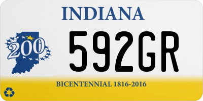 IN license plate 592GR