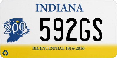 IN license plate 592GS