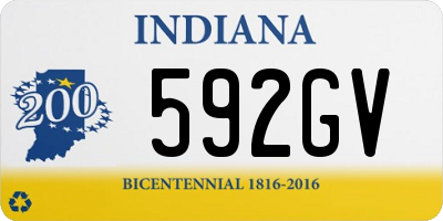 IN license plate 592GV