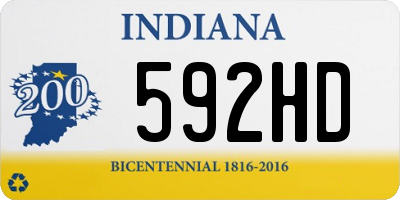 IN license plate 592HD