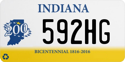 IN license plate 592HG