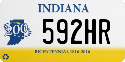 IN license plate 592HR