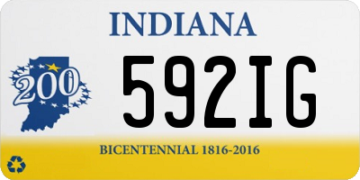 IN license plate 592IG