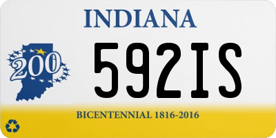 IN license plate 592IS