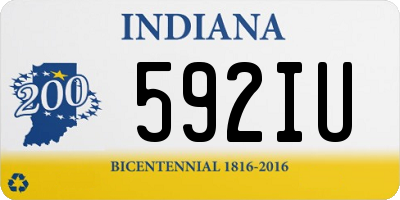 IN license plate 592IU