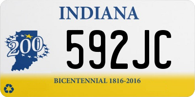 IN license plate 592JC