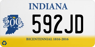 IN license plate 592JD