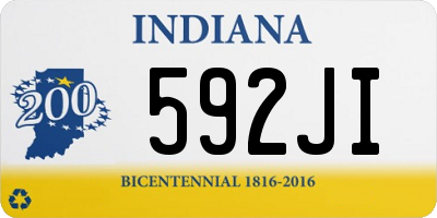 IN license plate 592JI