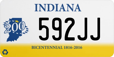 IN license plate 592JJ