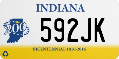 IN license plate 592JK