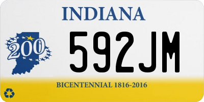 IN license plate 592JM