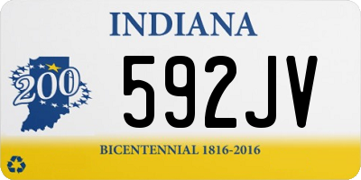 IN license plate 592JV