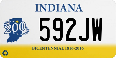 IN license plate 592JW