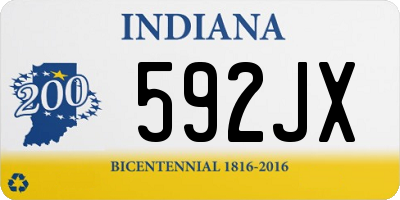 IN license plate 592JX