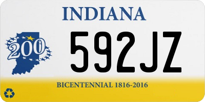 IN license plate 592JZ