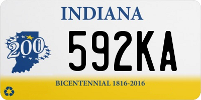 IN license plate 592KA