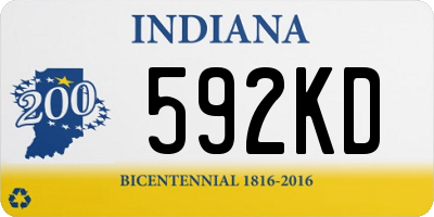 IN license plate 592KD