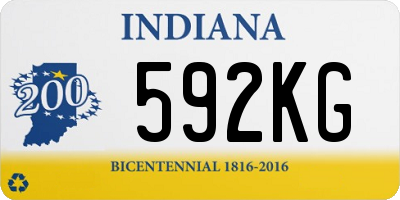 IN license plate 592KG