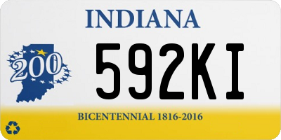 IN license plate 592KI