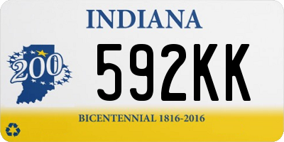 IN license plate 592KK