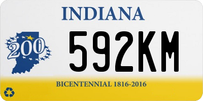 IN license plate 592KM