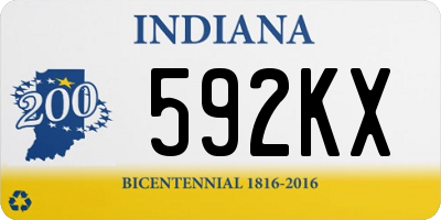 IN license plate 592KX