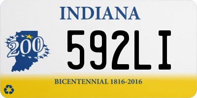 IN license plate 592LI