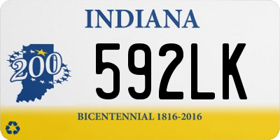 IN license plate 592LK