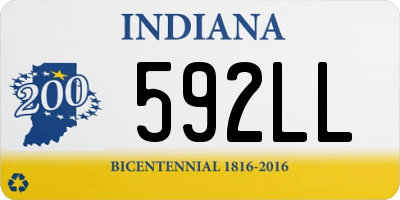 IN license plate 592LL