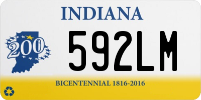 IN license plate 592LM