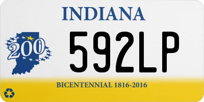 IN license plate 592LP