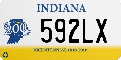 IN license plate 592LX