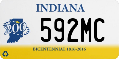 IN license plate 592MC