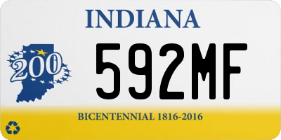 IN license plate 592MF