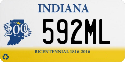 IN license plate 592ML