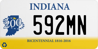 IN license plate 592MN