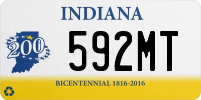 IN license plate 592MT