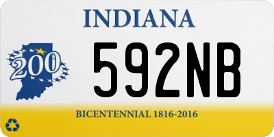 IN license plate 592NB