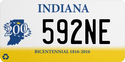 IN license plate 592NE