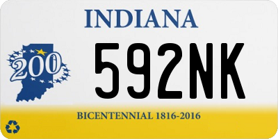 IN license plate 592NK