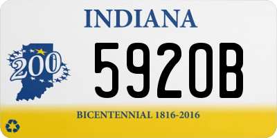 IN license plate 592OB