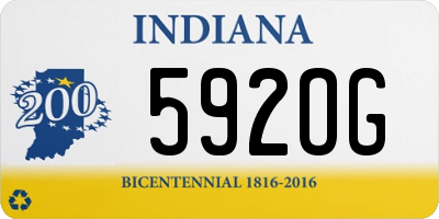 IN license plate 592OG