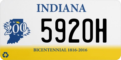 IN license plate 592OH