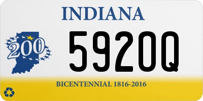 IN license plate 592OQ