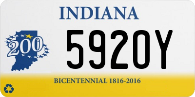 IN license plate 592OY